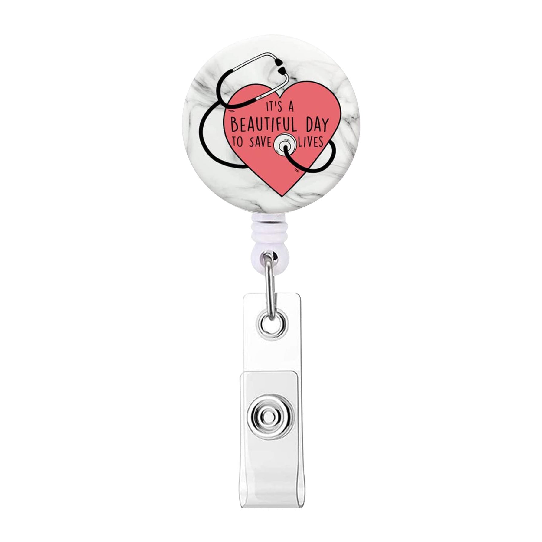 Wholesale Doctor and nurse cartoon printing retractable rotating easy pull